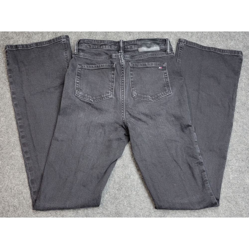Tommy Hilfiger Jeans Womens 24/00 Gray Boho Slim Pockets High Rise Skinny Flare